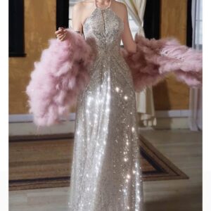 Silver Party Dress for rent