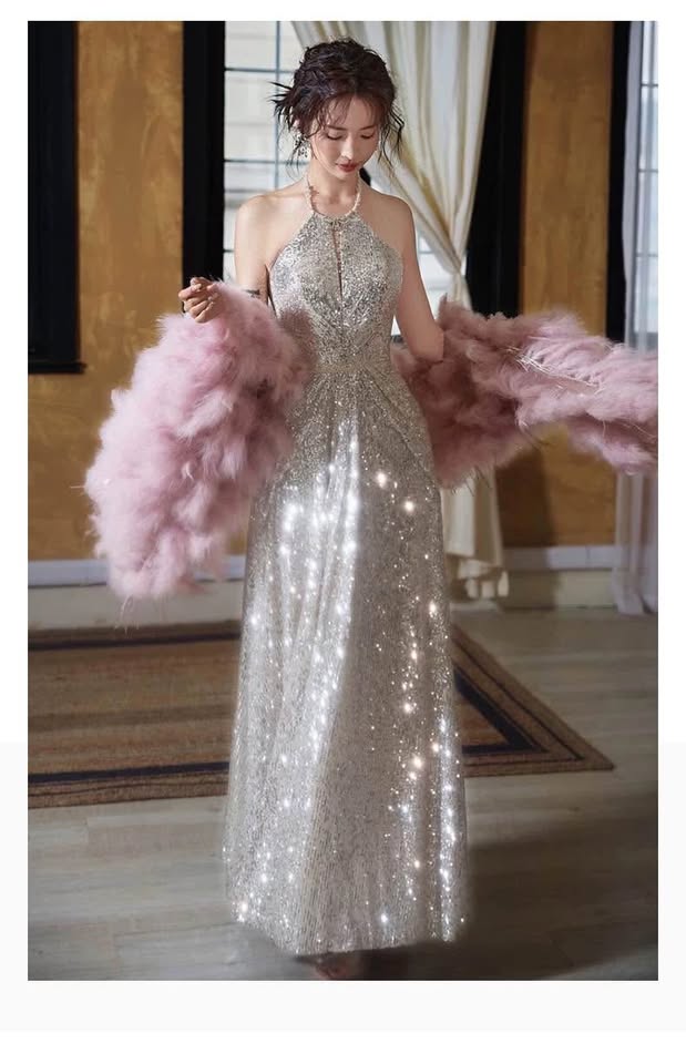 Silver Party Dress for rent